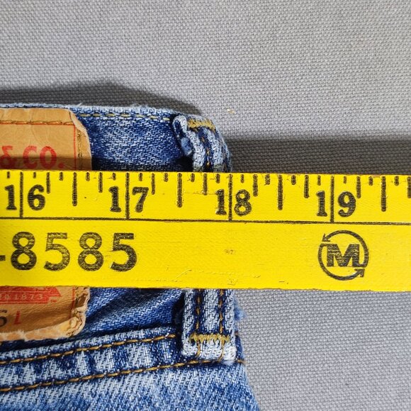 Levi's 505 denim shorts men's size 36 hard washed denim blue colour - Picture 12 of 15